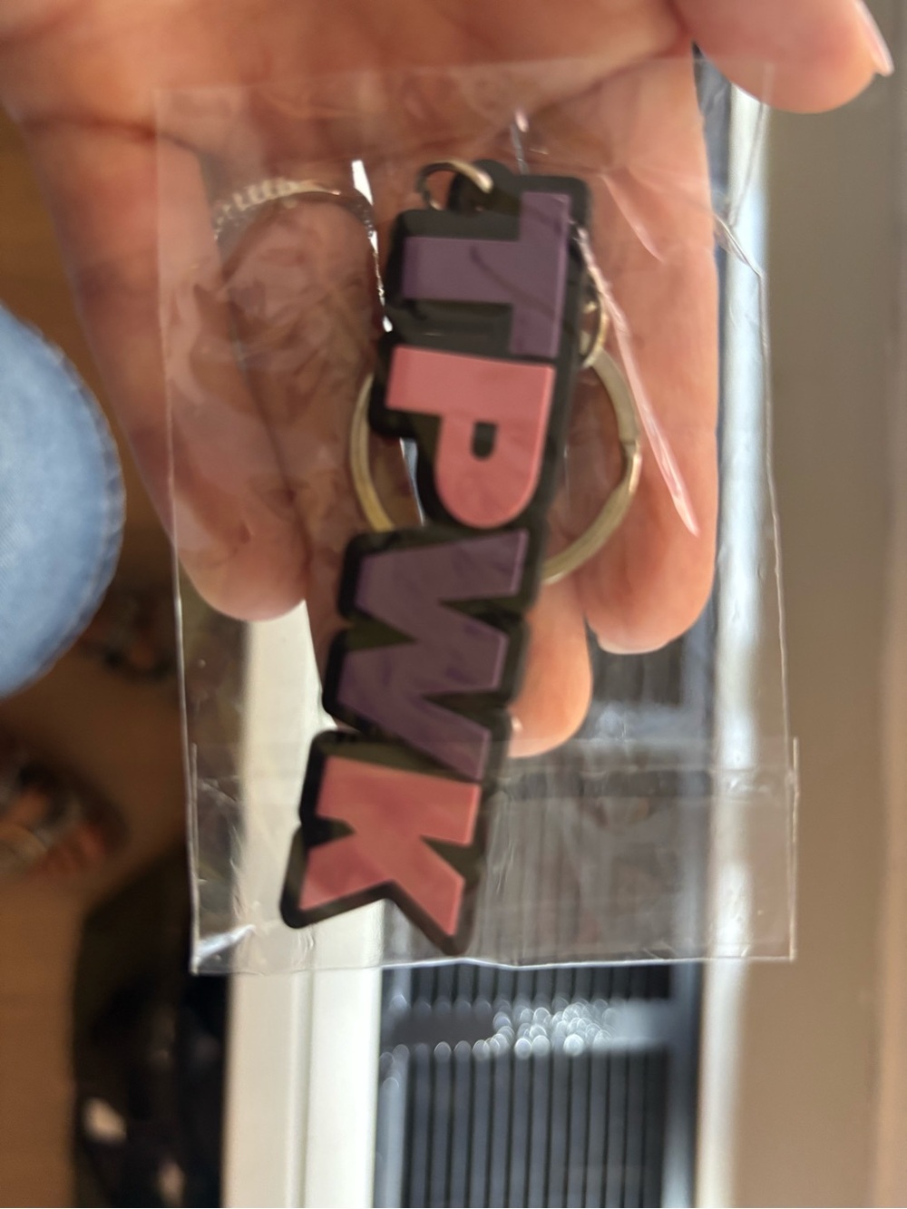 TPWK Pink & Purple Letter Keychain - HARRY STYLES exclusive